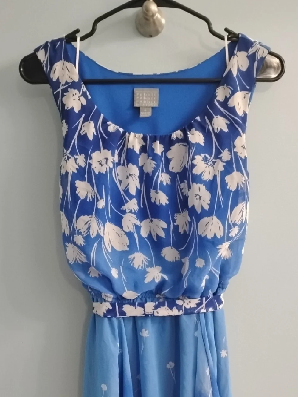 Rabbit Rabbit Rabbit Blue Floral High-Low Dress Size 6 - Picture 3 of 6